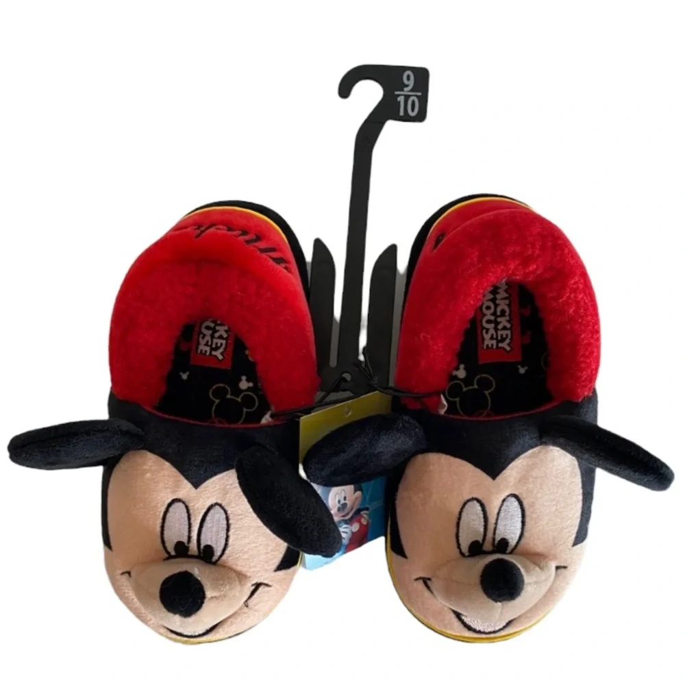 Disney Mickey Mouse Slippers Plush kids size 9/10